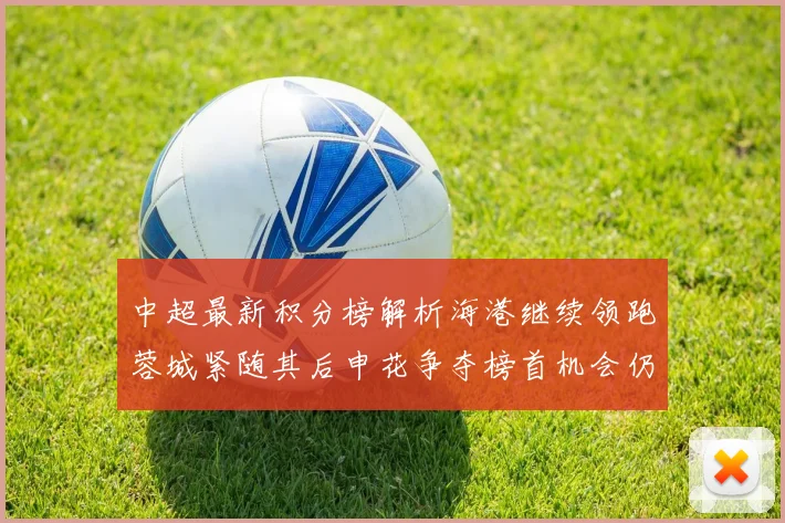 中超最新积分榜解析海港继续领跑蓉城紧随其后申花争夺榜首机会仍在